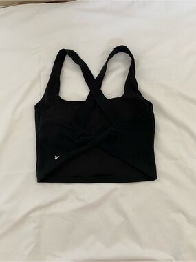 Old Navy Black Crossed-Back Sports Bralette
